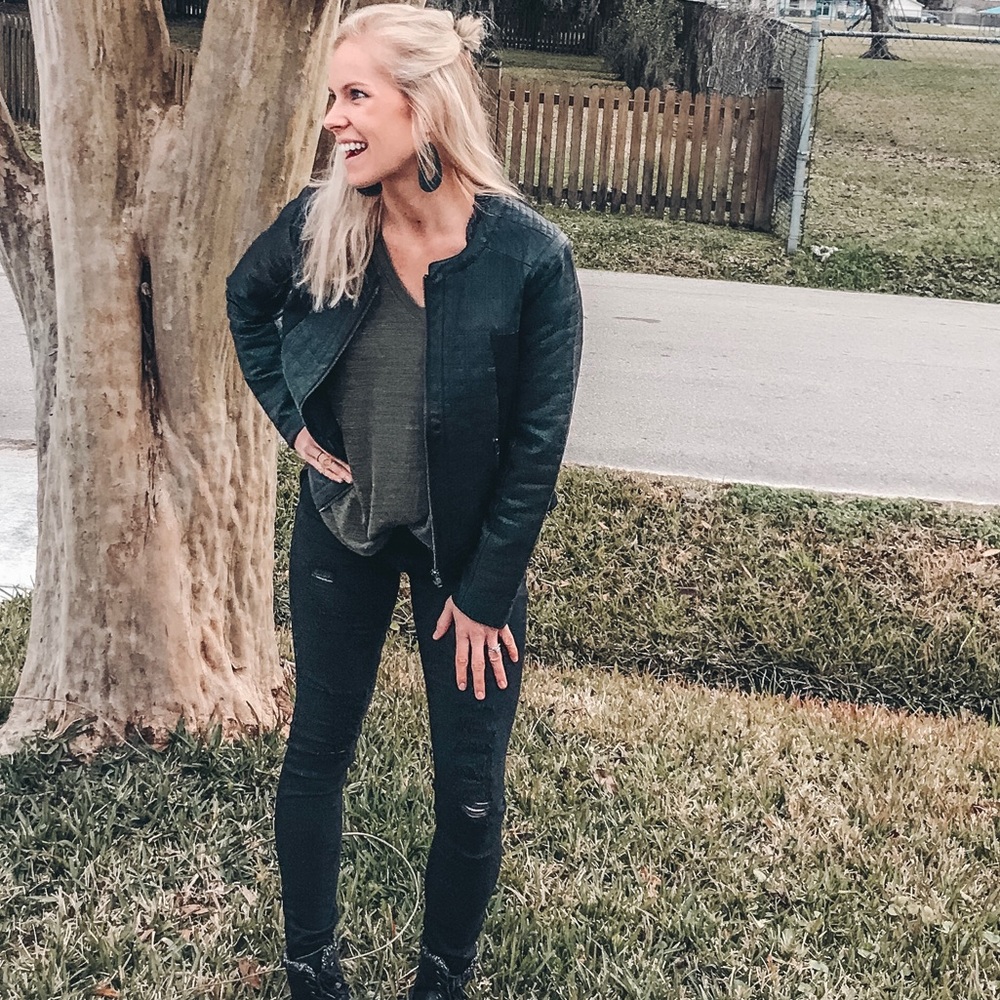 Dark green sweater